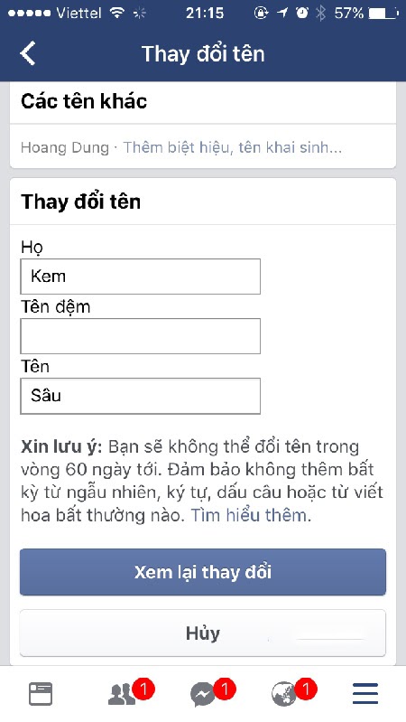 Cách đổi tên Facebook, Zalo, Gmail và các trang mạng xã hội thịnh hành hiện nay - Ảnh 3. Cách đổi tên Facebook, Zalo, Gmail và các trang mạng xã hội thịnh hành hiện nay - Ảnh 3.