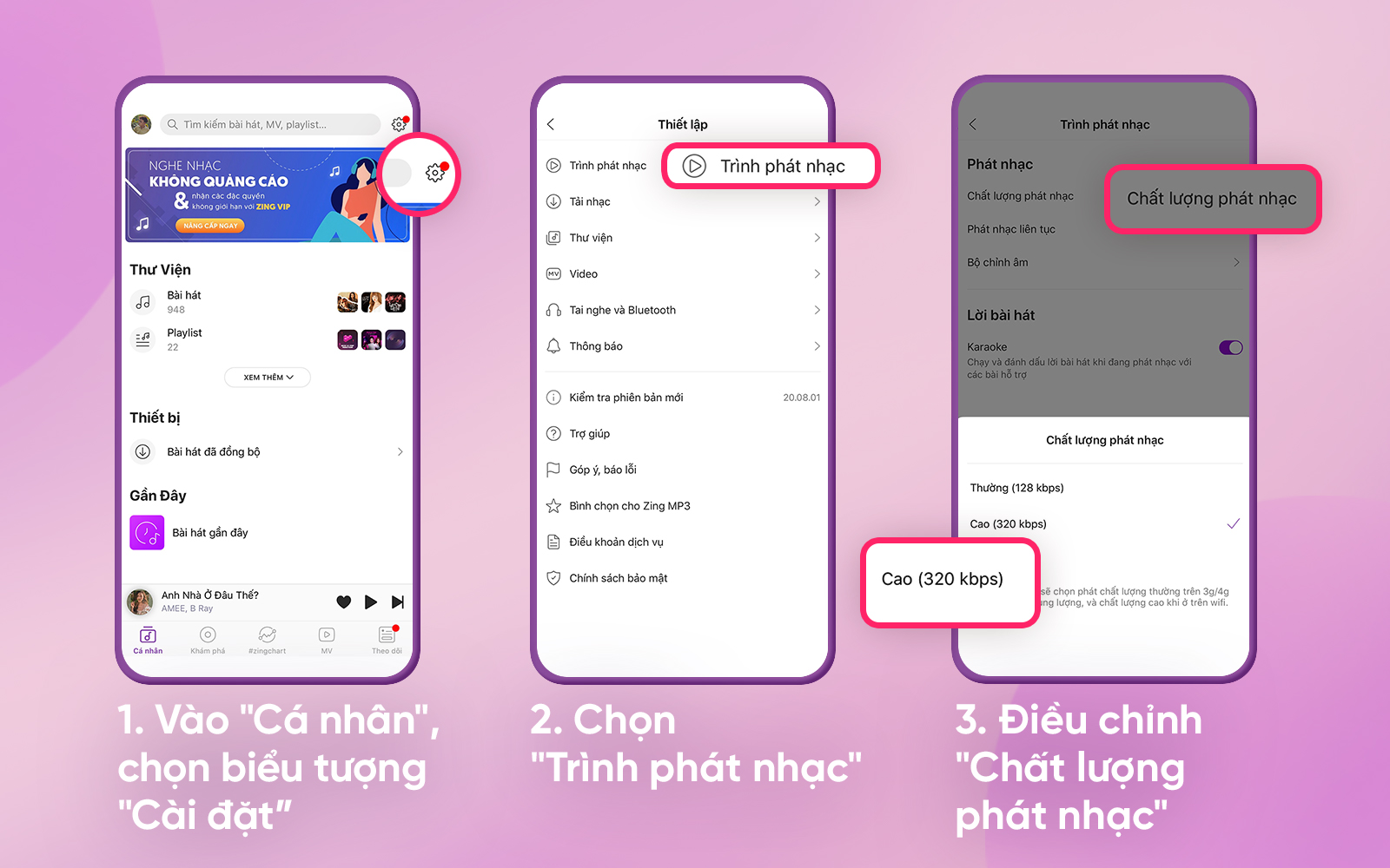 Zing MP3 cho nghe nhạc chất lượng cao 320Kbps miễn phí - Ảnh 3. Zing MP3 cho nghe nhạc chất lượng cao 320Kbps miễn phí - Ảnh 3.