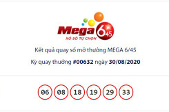 Kết quả Vietlott Mega 6/45 ngày 30/8: Vẫn đang tìm chủ nhân giải Jackpot giá trị hơn 19,3 tỉ đồng