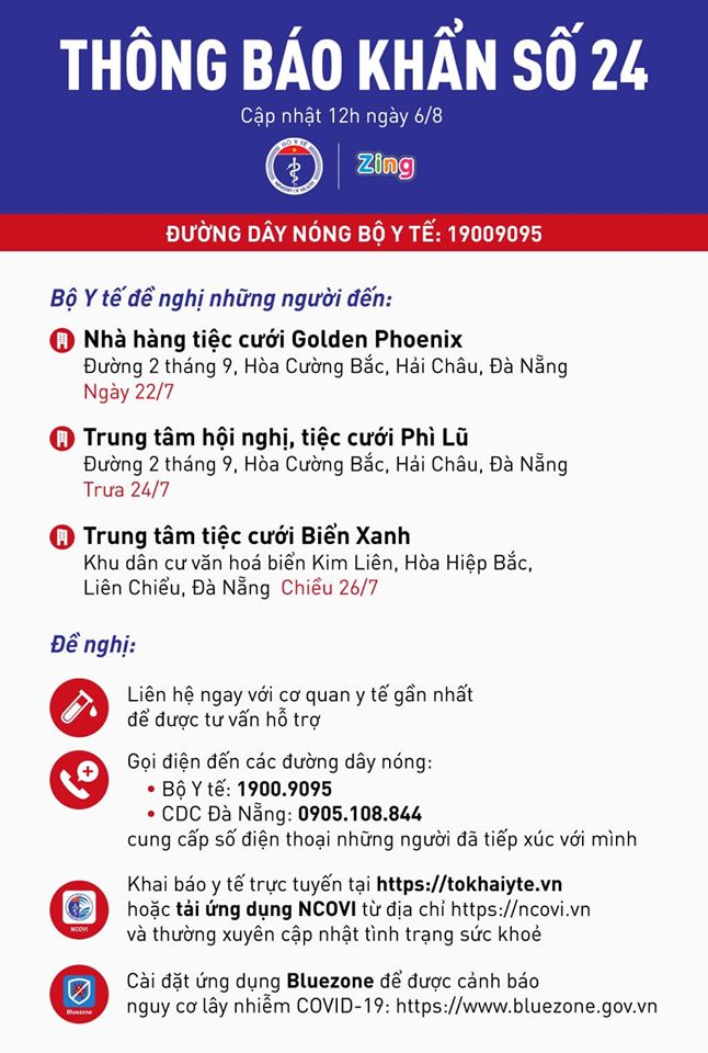 Bộ y tế tìm người từng đến 3 trung tâm tiệc cưới ờ Đà Nẵng - Ảnh 2.