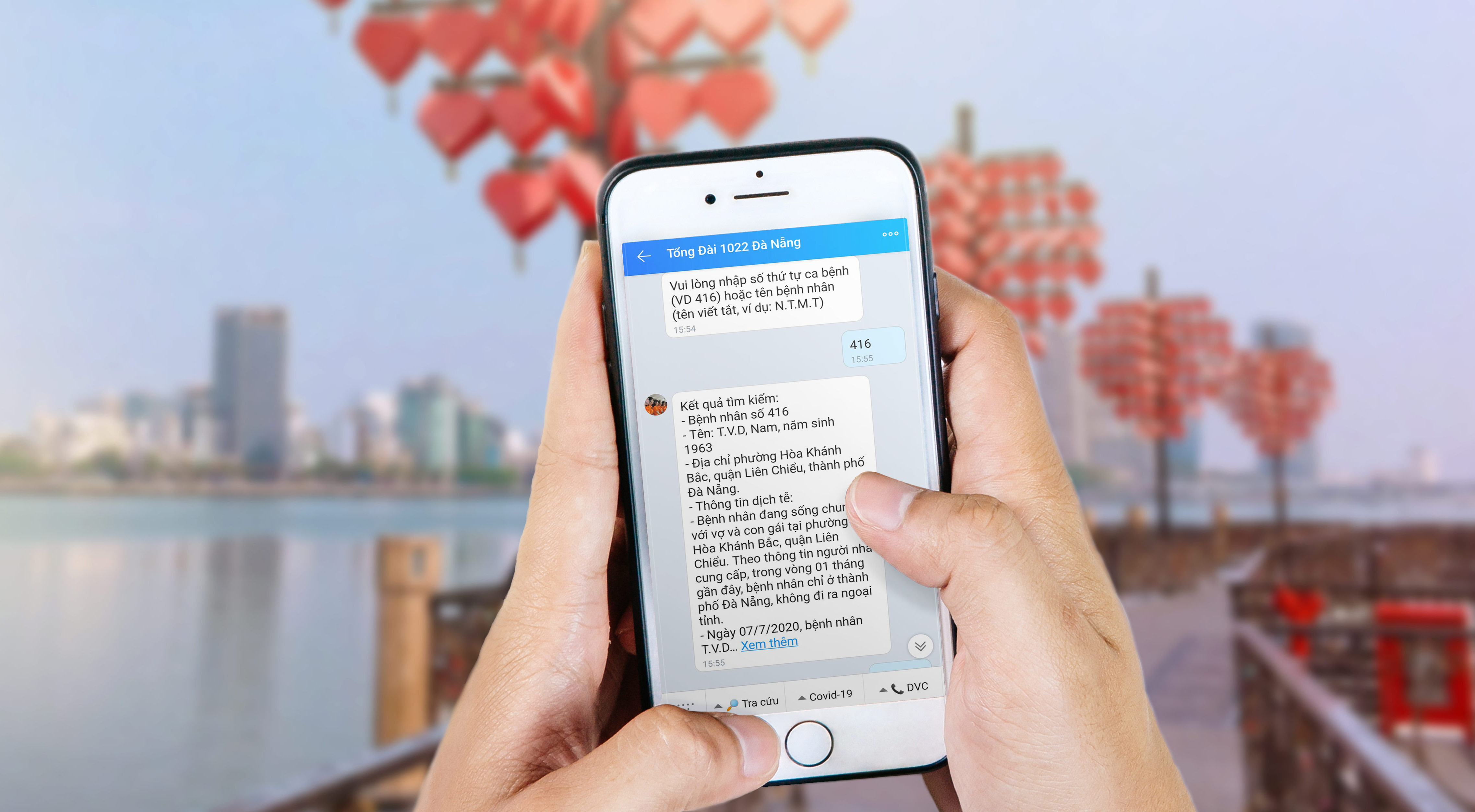 Dễ dàng tra cứu hành trình bệnh nhân COVID-19 tại Đà Nẵng trên ứng dụng Zalo - Ảnh 2. Dễ dàng tra cứu hành trình bệnh nhân COVID-19 tại Đà Nẵng trên ứng dụng Zalo - Ảnh 2.