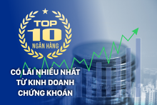 TOP 10 ngân hàng có lãi lớn nhất từ kinh doanh chứng khoán