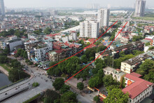 Vị trí ba đường sẽ mở theo qui hoạch ở phường Kim Giang, Thanh Xuân, Hà Nội