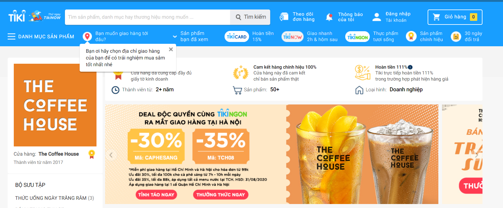 The Coffee House bán trên Tiki, dần cởi mở hơn với các ứng dụng kết nối - Ảnh 1.