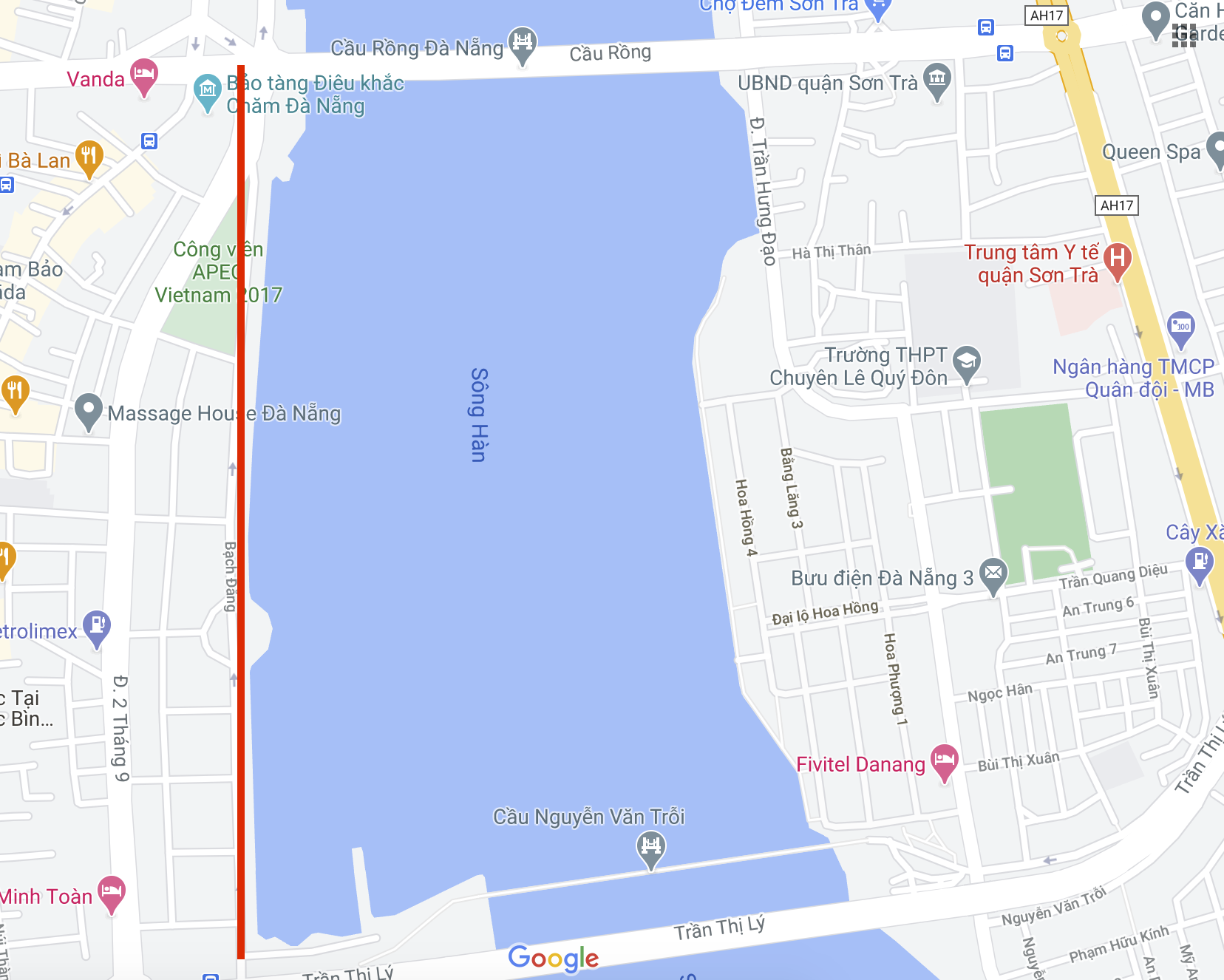 (Ảnh chụp màn hình: Google Map). (Ảnh chụp màn hình: Google Map).