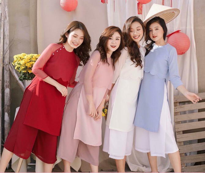 Tổng Hợp Các Kiểu Áo Dài Cách Tân Đẹp Rực Rỡ Trong Năm Mới