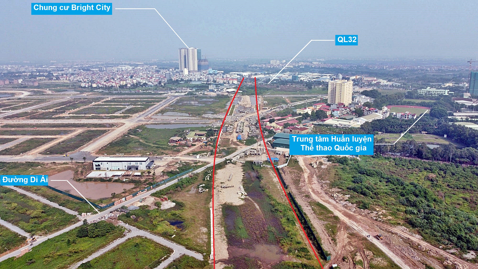 Toàn cảnh đường Vành đai 3,5 đang thi công qua huyện Hoài Đức, Hà Nội - Ảnh 11. Toàn cảnh đường Vành đai 3,5 đang thi công qua huyện Hoài Đức, Hà Nội - Ảnh 11.