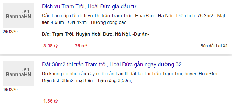 Giá đất Quốc lộ 32, thị trấn Trạm Trôi, Hoài Đức, Hà Nội - Ảnh 3.