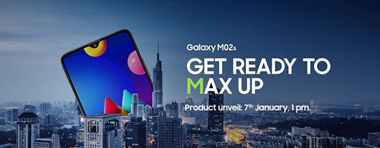 Samsung Galaxy M02s màn hình 6.5 inch, pin 5000 mAh sẽ ra mắt vào ngày 7/1 - Ảnh 1. Samsung Galaxy M02s màn hình 6.5 inch, pin 5000 mAh sẽ ra mắt vào ngày 7/1 - Ảnh 1.