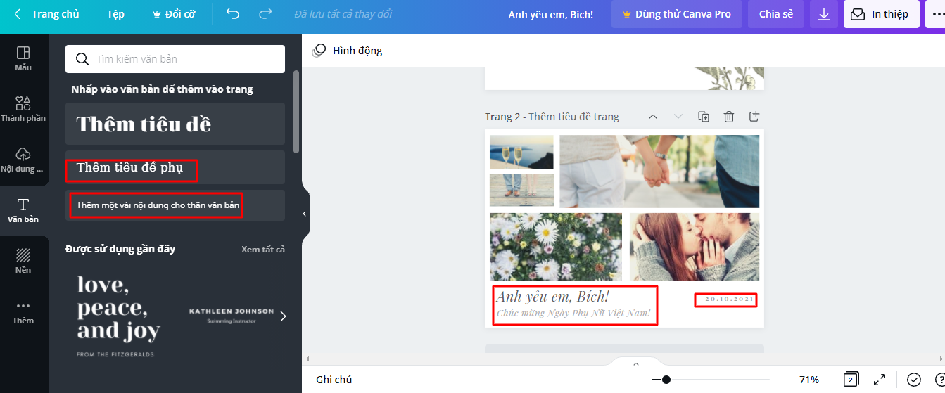 Hướng dẫn tạo thiệp và video chúc mừng 20/10 online ý nghĩa dành tặng phái nữ - Ảnh 6.