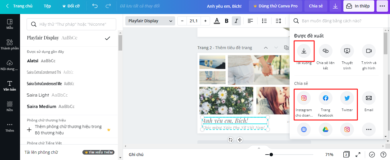Hướng dẫn tạo thiệp và video chúc mừng 20/10 online ý nghĩa dành tặng phái nữ - Ảnh 9.