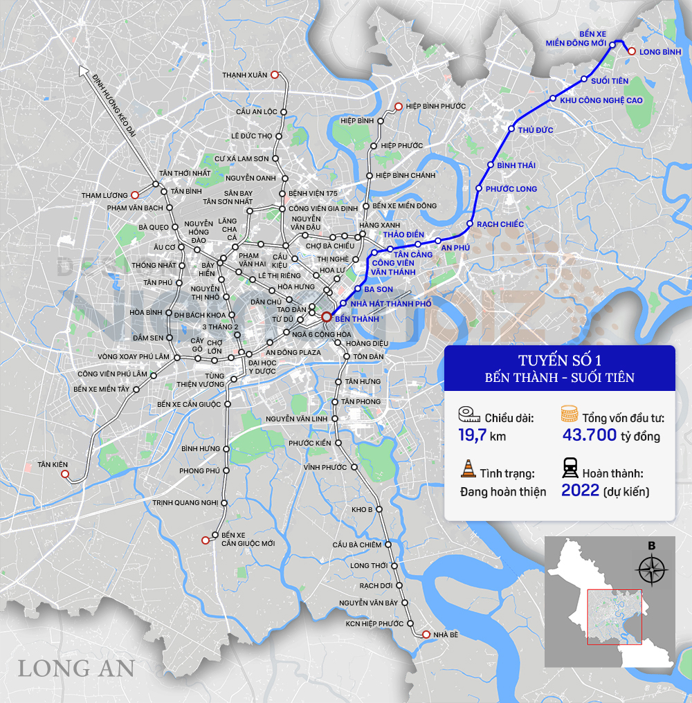 Hai tuyến metro số 1 và 2 TP HCM đội vốn hơn 48.000 tỷ đồng, khó khai thác đầu năm 2022 - Ảnh 1. Hai tuyến metro số 1 và 2 TP HCM đội vốn hơn 48.000 tỷ đồng, khó khai thác đầu năm 2022 - Ảnh 1.