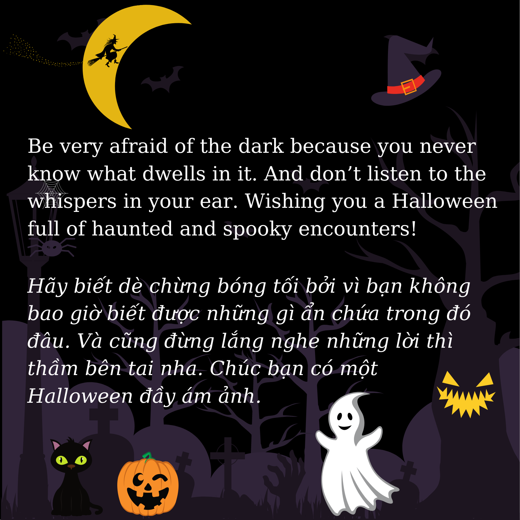 Top 30 lời chúc Halloween hay nhất và rùng rợn nhất năm 2021 - Ảnh 2. Top 30 lời chúc Halloween hay nhất và rùng rợn nhất năm 2021 - Ảnh 2.