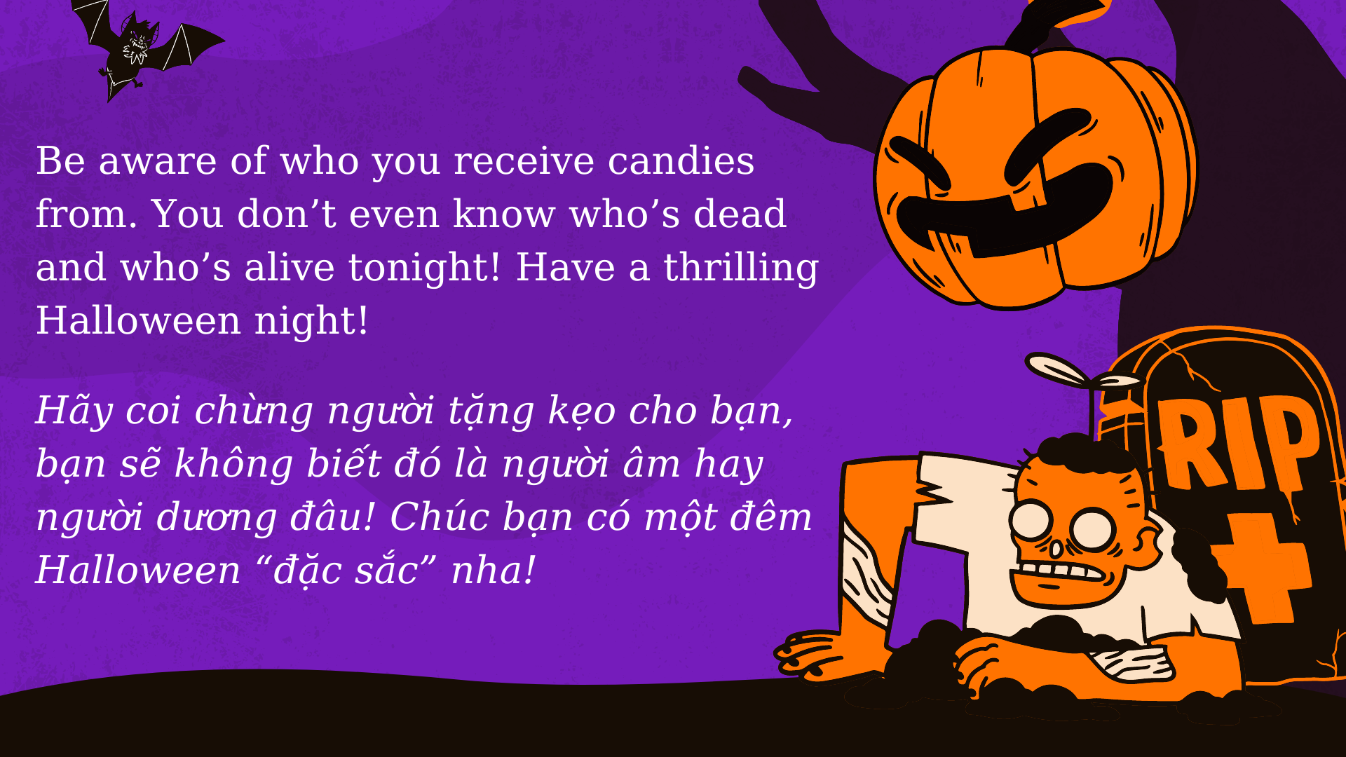 Top 30 lời chúc Halloween hay nhất và rùng rợn nhất năm 2021 - Ảnh 1. Top 30 lời chúc Halloween hay nhất và rùng rợn nhất năm 2021 - Ảnh 1.