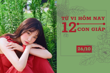 Tử vi hàng ngày hôm nay 26/10 của 12 con giáp: Thìn sự nghiệp hanh thông, Mùi hao hụt tài chính