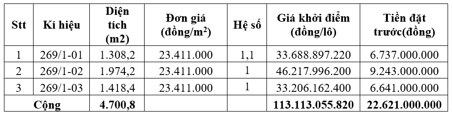TP Hội An đấu giá ba lô đất, khởi điểm hơn 33 tỷ đồng/lô - Ảnh 1.
