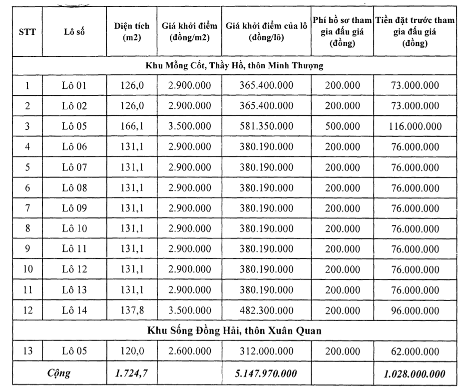 Thanh Hóa sắp đấu giá 16 lô đất tại huyện Thiệu Hóa, khởi điểm từ 312 triệu đồng/lô - Ảnh 2. Thanh Hóa sắp đấu giá 16 lô đất tại huyện Thiệu Hóa, khởi điểm từ 312 triệu đồng/lô - Ảnh 2.