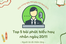 Top 5 bài phát biểu hay và ý nghĩa nhân ngày 20/11 năm 2021
