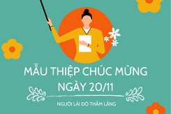 Tham khảo 3 mẫu thiệp online chúc mừng ngày 20/11 đẹp nhất năm 2021
