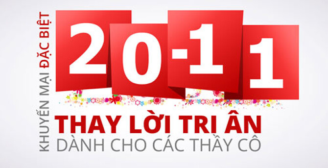 Chương trình khuyến mãi ngày 20/11