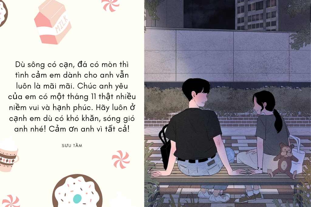 30 lời chúc tháng 11 cho người yêu lãng mạn nhất, cập nhật năm 2021 - Ảnh 2. 30 lời chúc tháng 11 cho người yêu lãng mạn nhất, cập nhật năm 2021 - Ảnh 2.