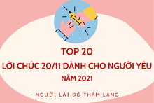 Top 20 lời chúc 20/11 hay nhất dành cho người yêu năm 2021