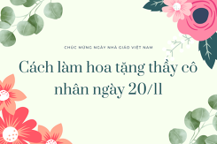 5 cách làm hoa tặng thầy cô 20/11 đẹp và ấn tượng nhất năm 2021