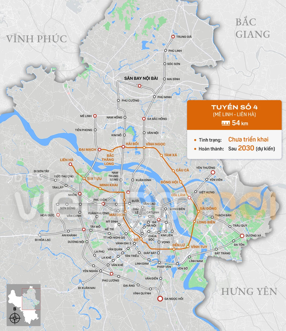 Bức tranh 9 tuyến đường sắt đô thị Hà Nội - Ảnh 9. Bức tranh đường sắt đô thị Hà Nội: Hoàn thành hai tuyến, 7 tuyến còn lại chưa được triển khai - Ảnh 9.