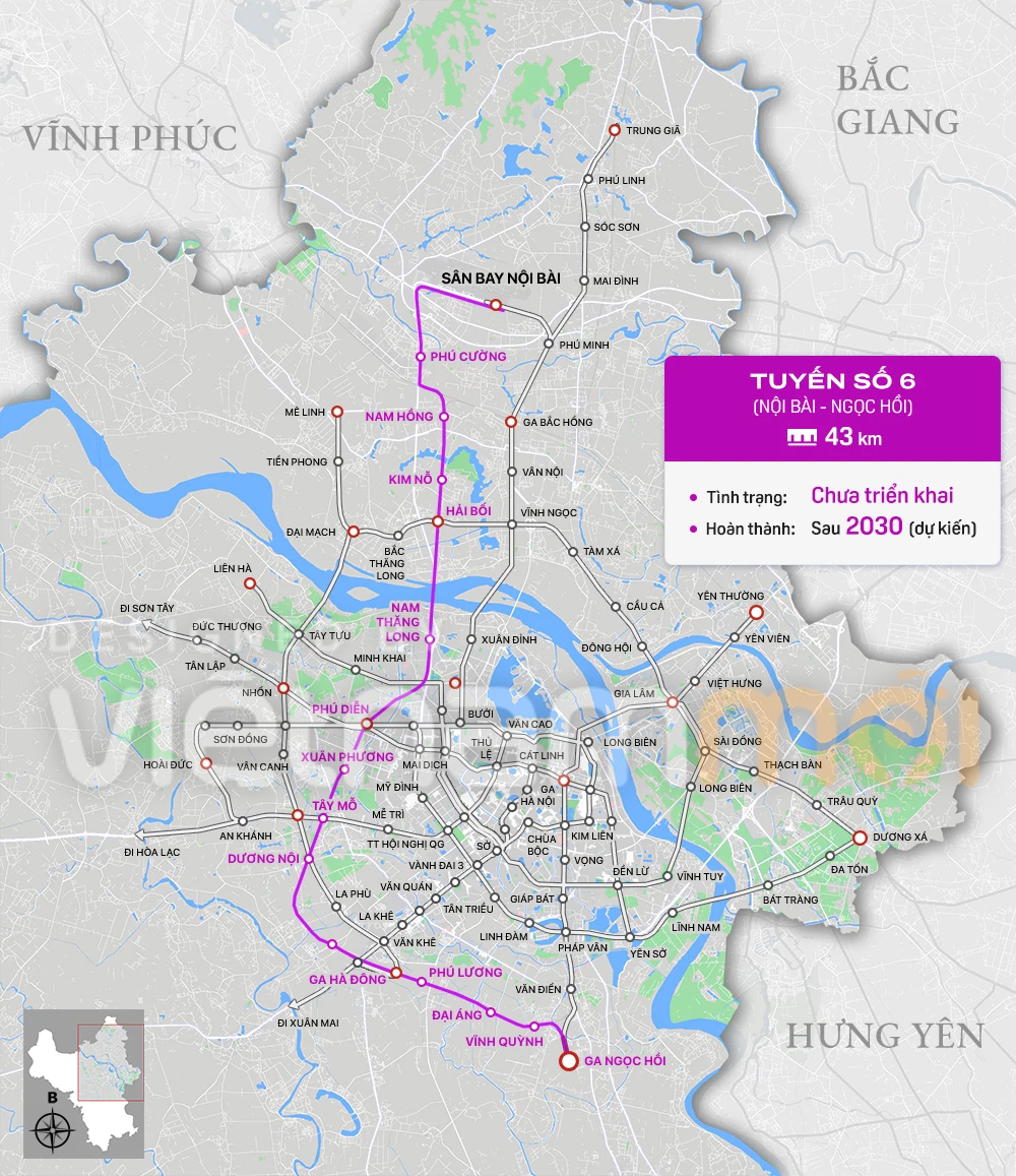 Bức tranh 9 tuyến đường sắt đô thị Hà Nội - Ảnh 11. Bức tranh đường sắt đô thị Hà Nội: Hoàn thành hai tuyến, 7 tuyến còn lại chưa được triển khai - Ảnh 11.
