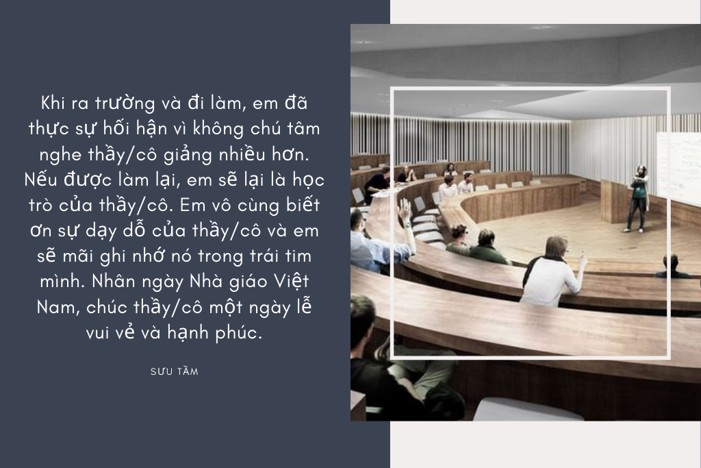 Top 30 lời chúc 20/11 cho thầy cô đại học ý nghĩa nhất, cập nhật năm 2021 - Ảnh 1. Top 30 lời chúc 20/11 cho thầy cô đại học ý nghĩa nhất, cập nhật năm 2021 - Ảnh 1.