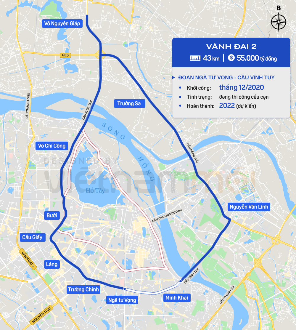 7 đường vành đai Hà Nội đang làm đến đâu? - Ảnh 6. Các đường vành đai Hà Nội - Ảnh 2.