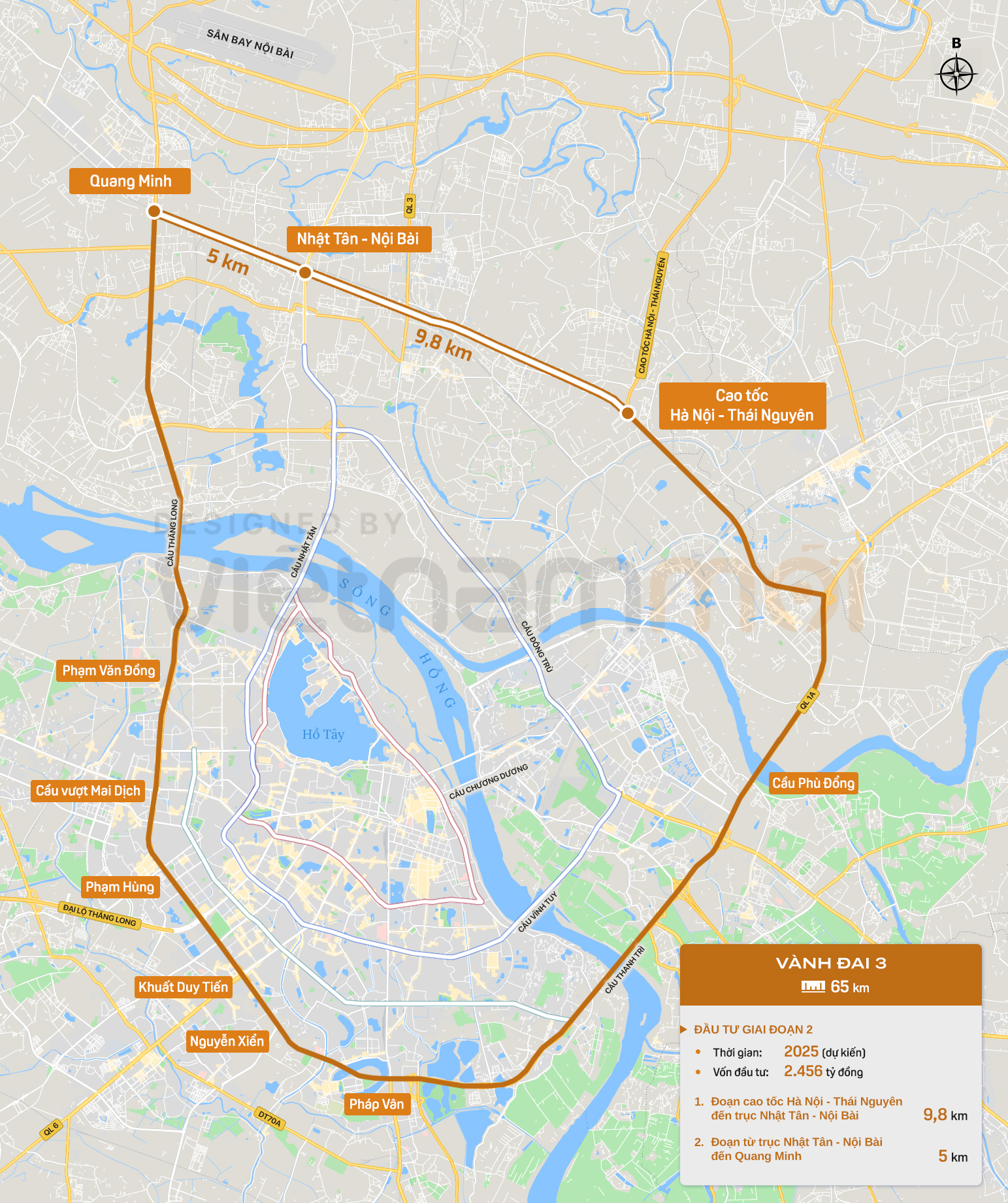 7 đường vành đai Hà Nội đang làm đến đâu? - Ảnh 11. Các đường vành đai Hà Nội - Ảnh 4.