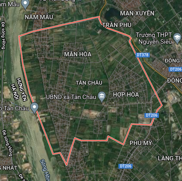 Bản đồ quy hoạch sử dụng đất xã Tân Châu, Khoái Châu, Hưng Yên - Ảnh 1.
