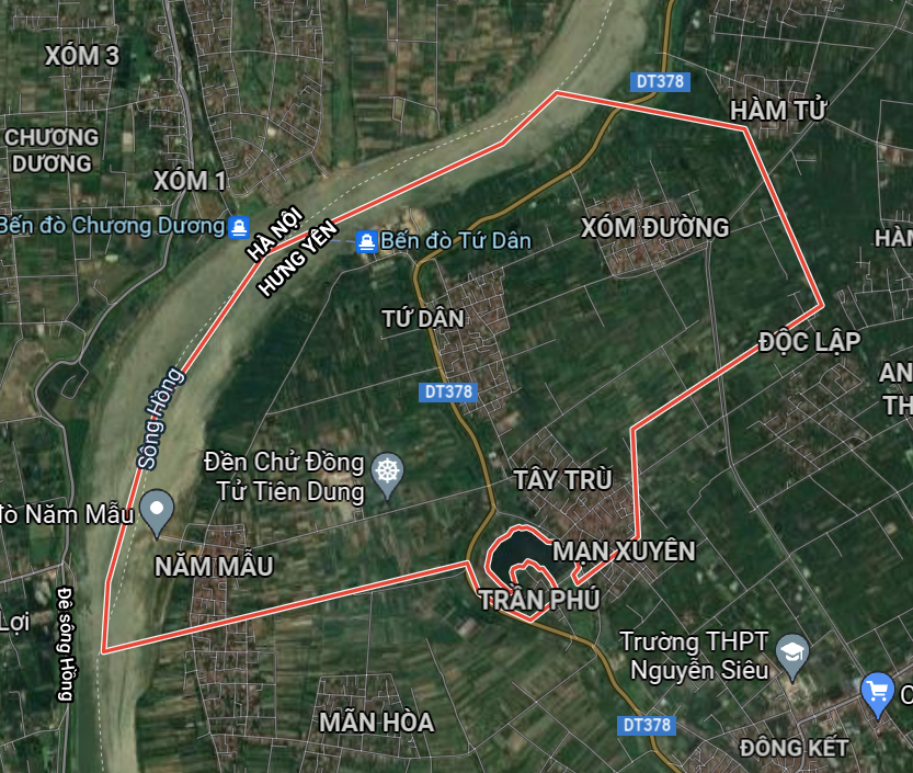 Bản đồ quy hoạch sử dụng đất xã Tứ Dân, Khoái Châu, Hưng Yên - Ảnh 1.
