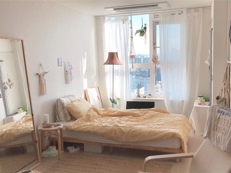 Top 7 cách trang trí phòng ngủ ấn tượng theo phong cách Hàn Quốc - Ảnh 6. Top 7 cách trang trí phòng ngủ ấn tượng theo phong cách Hàn Quốc - Ảnh 6.