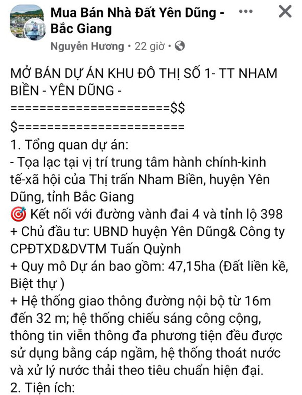 Bắc Giang: Xử phạt 2 cá nhân rao bán đất sai sự thật trên mạng xã hội - Ảnh 2. Bắc Giang: Xử phạt 2 cá nhân rao bán đất sai sự thật trên mạng xã hội - Ảnh 2.