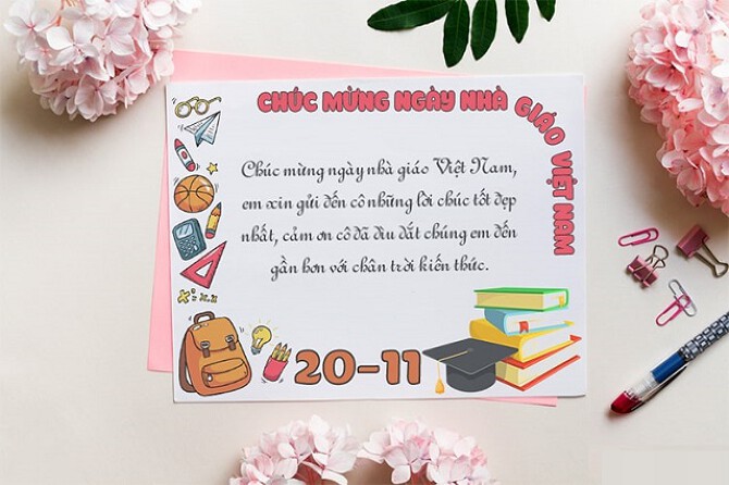 mẫu thiệp 20/11 đẹp nhất