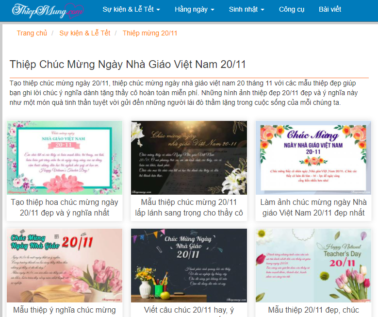 Gợi ý 3 website tạo thiệp chúc mừng 20/11 online miễn phí năm 2021 - Ảnh 1.