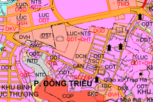 Bản đồ quy hoạch sử dụng đất phường Đông Triều, thị xã Đông Triều, tỉnh Quảng Ninh đến năm 2030