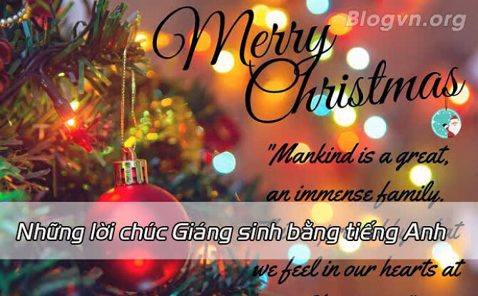 Tổng hợp những lời chúc Giáng sinh bằng tiếng anh