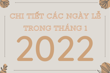 Chi tiết các ngày lễ đáng quan tâm trong tháng 1 năm 2022