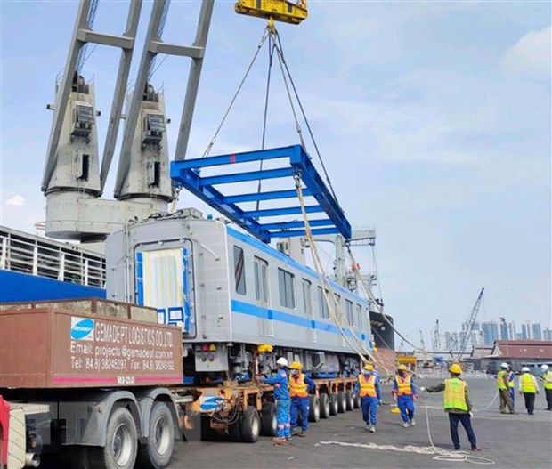 Vận chuyển thêm 4 đoàn tàu tuyến metro Bến Thành - Suối Tiên về Việt Nam - Ảnh 1. Vận chuyển thêm 4 đoàn tàu tuyến metro Bến Thành - Suối Tiên về Việt Nam - Ảnh 1.