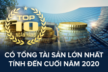 TOP 10 ngân hàng có tổng tài sản lớn nhất năm 2020