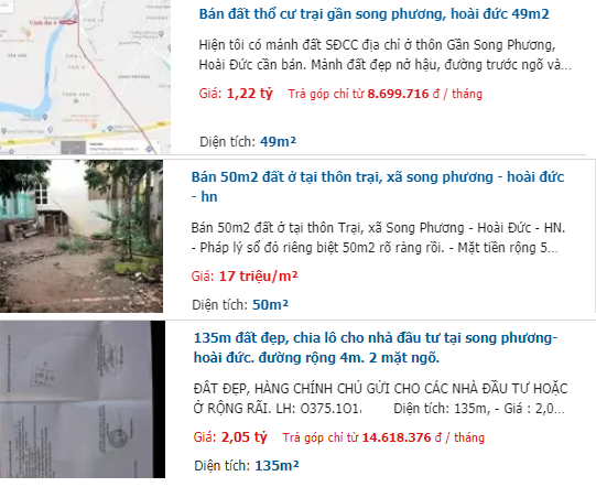 Giá đất đường Sơn Đồng – Song Phương, Hoài Đức, Hà Nội - Ảnh 3. Giá đất đường Sơn Đồng – Song Phương, Hoài Đức, Hà Nội - Ảnh 3.