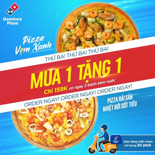 Khuyến mãi ăn uống tuần này (22/2-28/2): Sharetea ưu đãi tới 50%, Domino's Pizza ‘mua 1 tặng 1’ - Ảnh 3. Khuyến mãi ăn uống tuần này (22/2-28/2): Sharetea ưu đãi tới 50%, Domino's Pizza ‘mua 1 tặng 1’ - Ảnh 3.