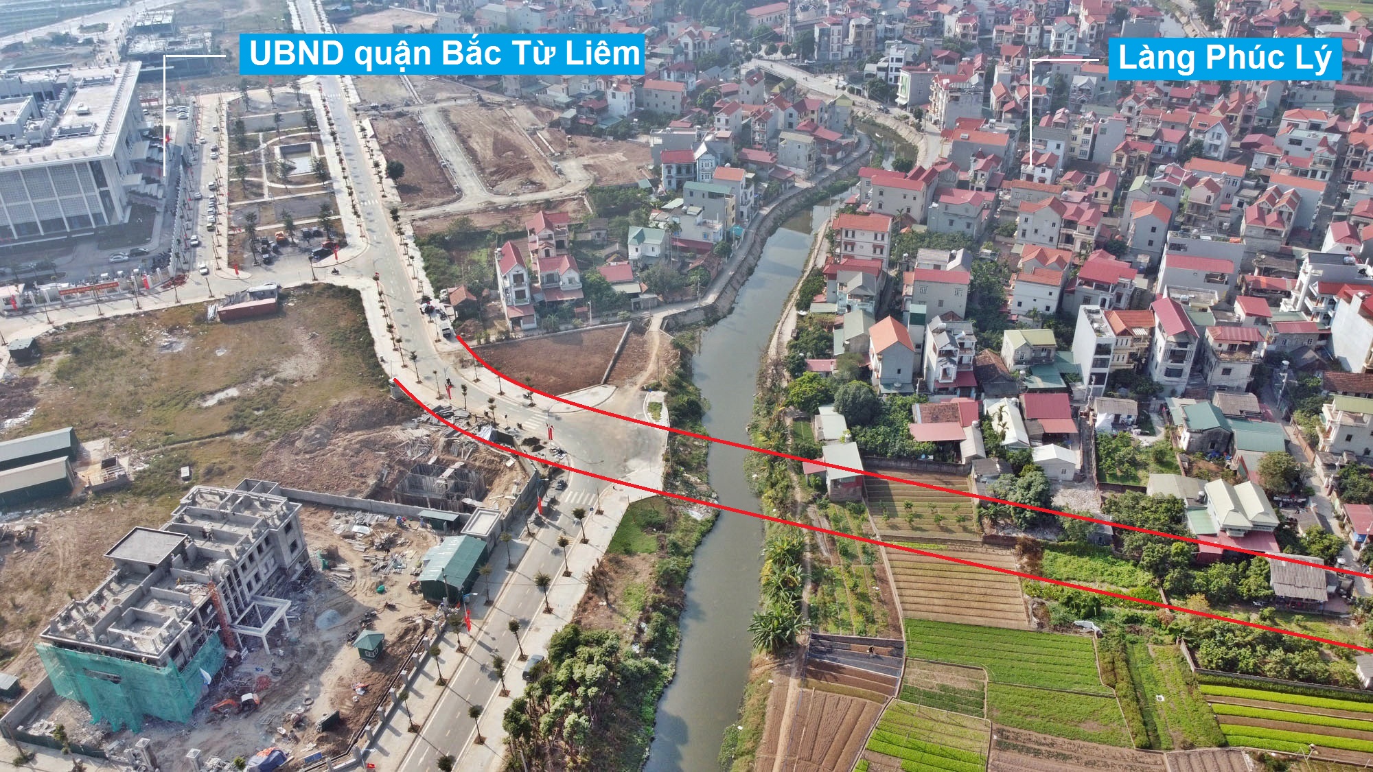 Đường sẽ mở theo quy hoạch ở phường Minh Khai, Bắc Từ Liêm, Hà Nội (phần 2) - Ảnh 6. Đường sẽ mở theo quy hoạch ở phường Minh Khai, Bắc Từ Liêm, Hà Nội (phần 2) - Ảnh 6.