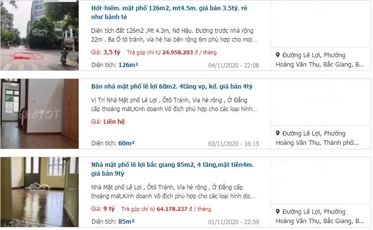 Giá đất đường Lê Lợi, TP Bắc Giang, Bắc Giang - Ảnh 4. Giá đất đường Lê Lợi, TP Bắc Giang, Bắc Giang - Ảnh 4.