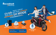 Ưu đãi mỗi ngày - Rước ngay SH Mode tại Sacombank