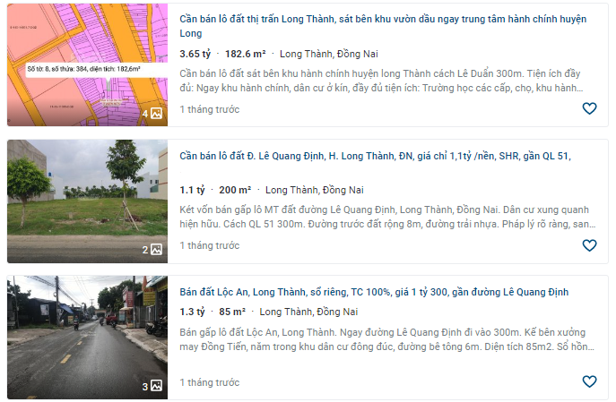 Giá đất ở tại đô thị đường Lê Quang Định, Long Thành, Đồng Nai - Ảnh 3.