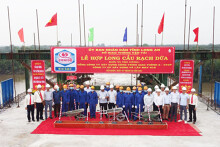 Hợp long cầu gần 157 tỷ đồng nối Long An với TP HCM
